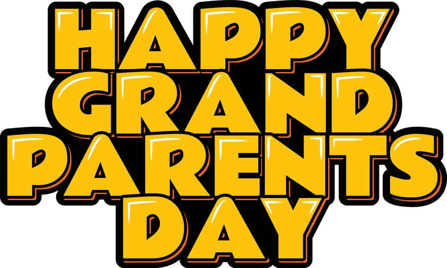 Happy Grandparents Day Bold Graphic Wallpaper