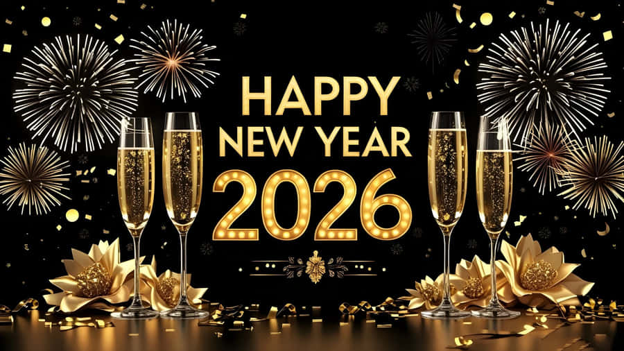 Happy New Year 2026 Celebration Wallpaper
