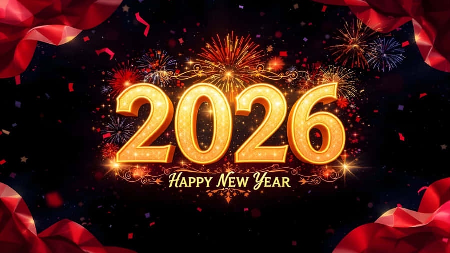 Happy New Year 2026 Celebration Wallpaper