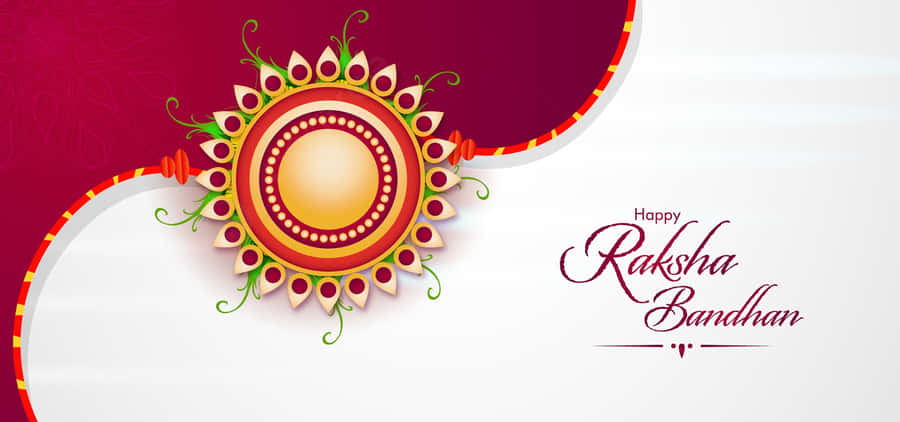 Happy Raksha Bandhan Greeting Design Wallpaper