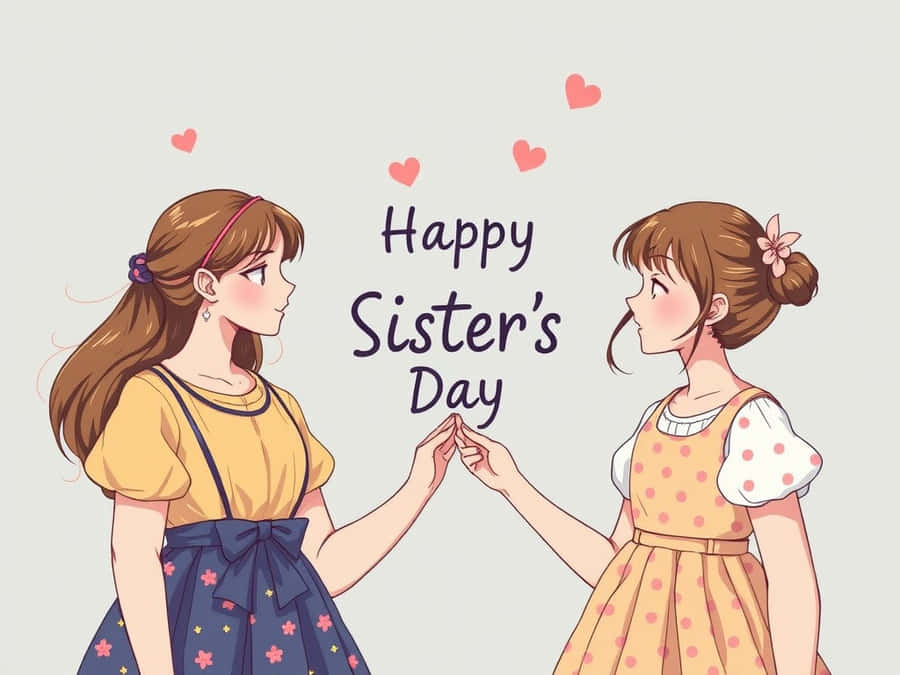 Happy Sisters Day Celebration Illustration Wallpaper