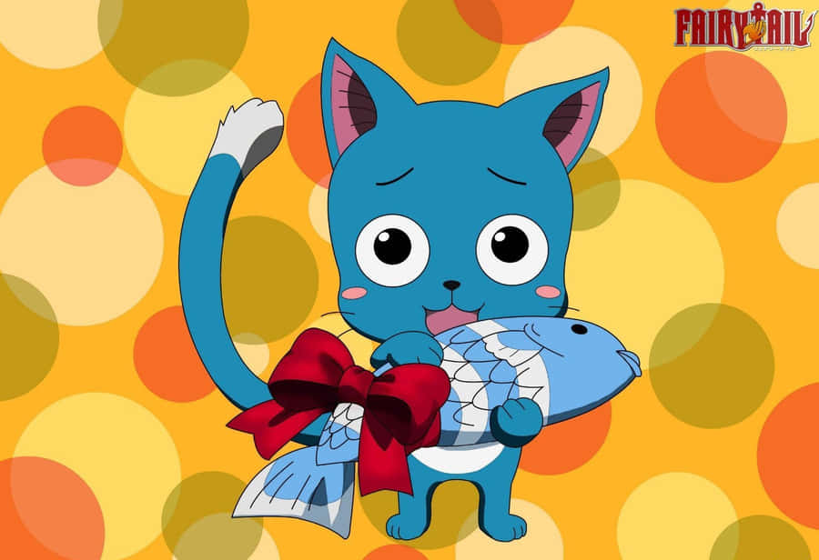 Happy, The Lovable Blue Exceed From Fairy Tail Wallpaper