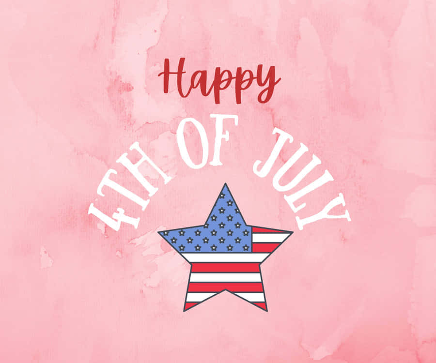 Happy4thof July Pink Background Wallpaper