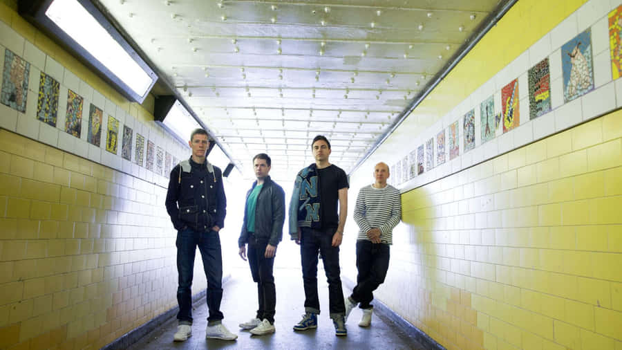 Hard Fi Band In Tunnel Wallpaper