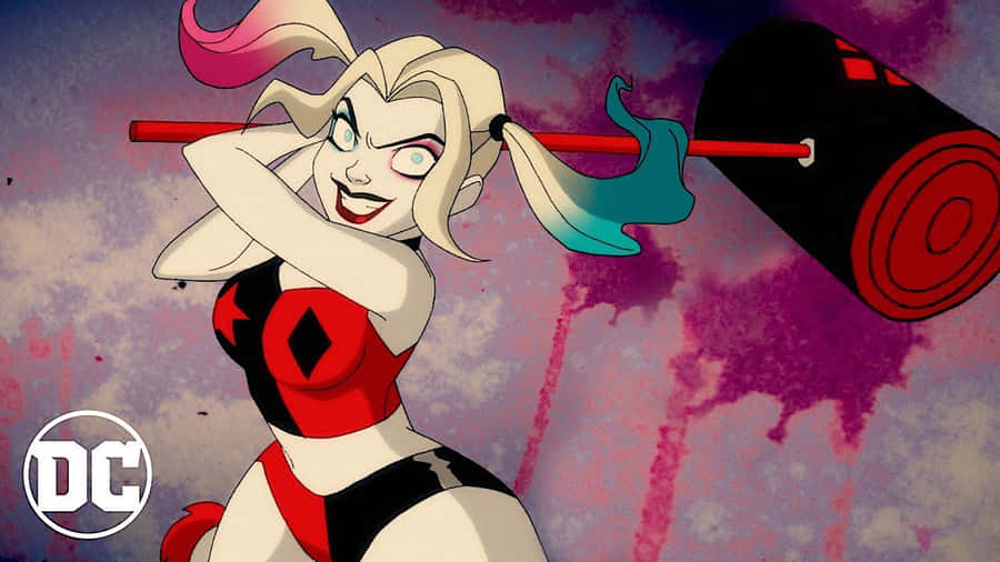 Harley Quinn And Her Crew In Action From The Animated Series Wallpaper
