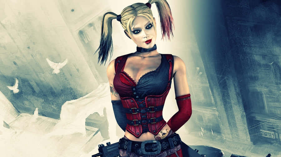 Harley Quinn Animated Style Wallpaper