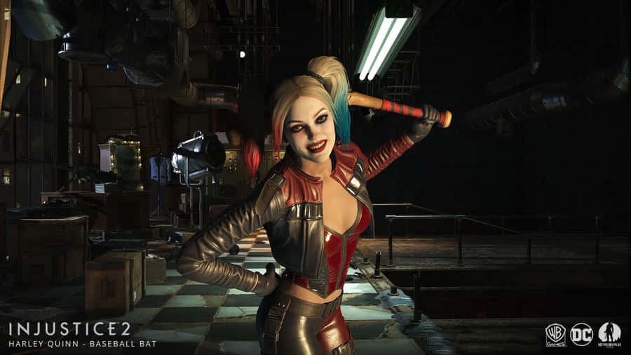 Harley Quinn Baseball Bat Injustice 2 Wallpaper