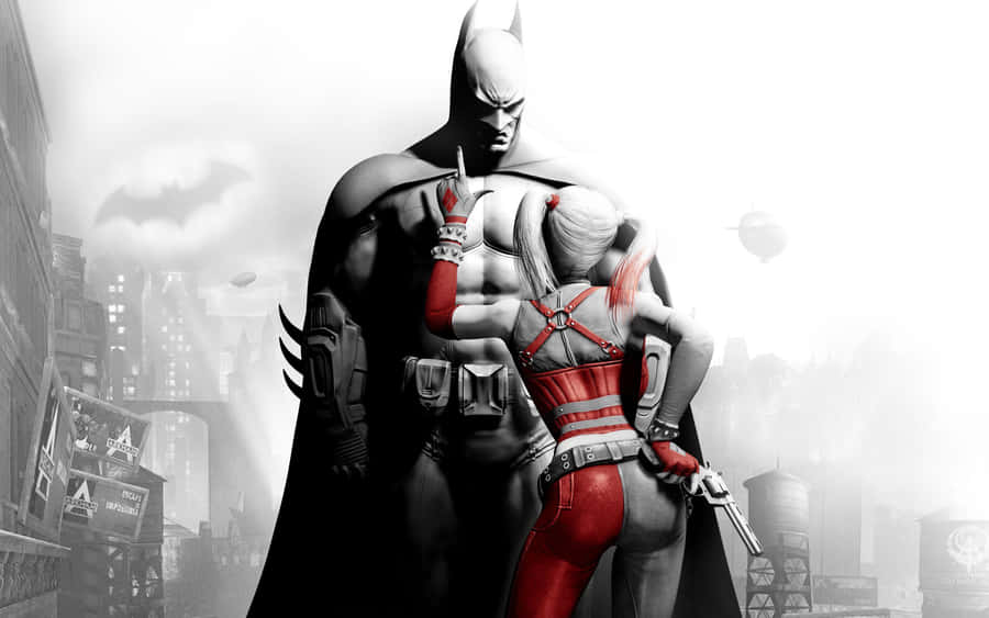 Harley Quinn In Arkham City - Hold Tight! Wallpaper