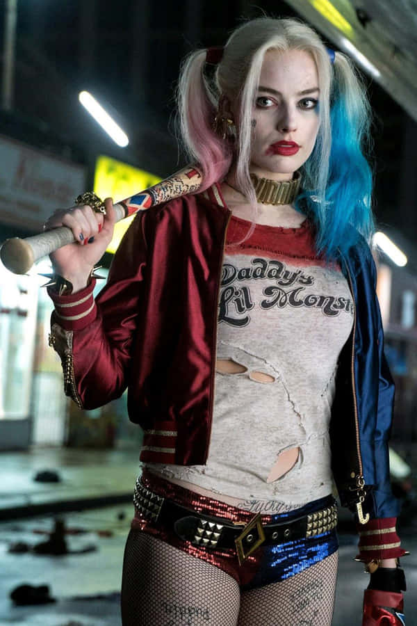 Harley Quinn In Suicide Squad – Unleashing Chaos Wallpaper