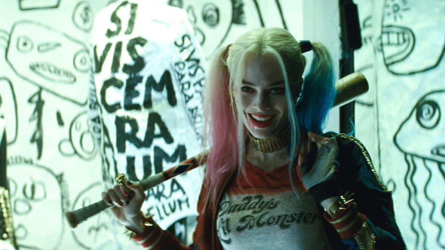 Harley Quinn Suicide Squad Bat Scene Wallpaper