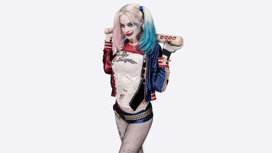 Harley Quinn Suicide Squad Costume Pose Wallpaper