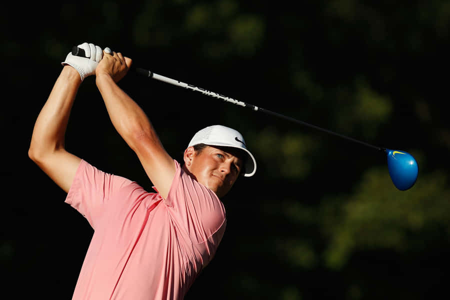 Harrison Frazar Victoriously Swinging Golf Club Wallpaper