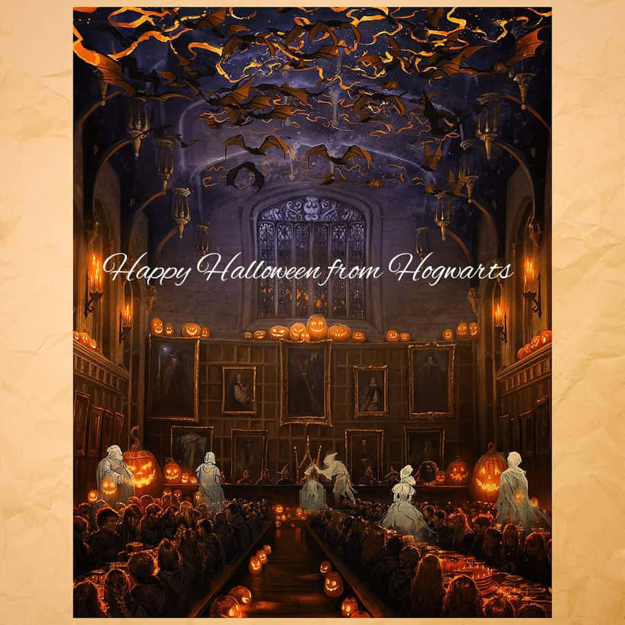 Harry Potter Halloween Greeting Card Wallpaper