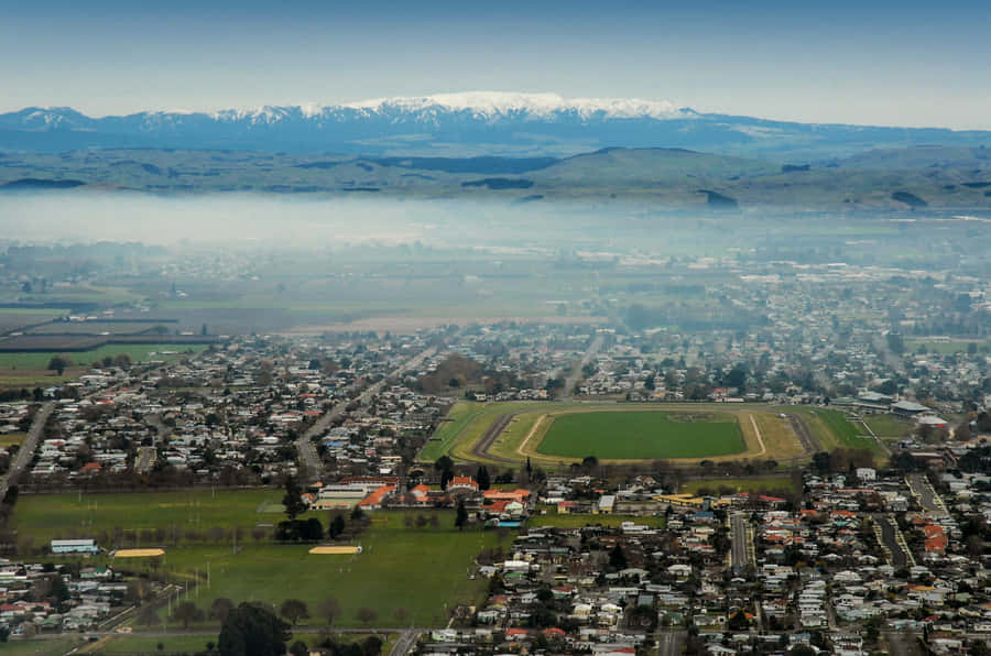 Hastings New Zealand Aerial View Wallpaper