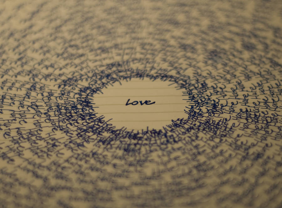 Hate Love Scribbles Wallpaper