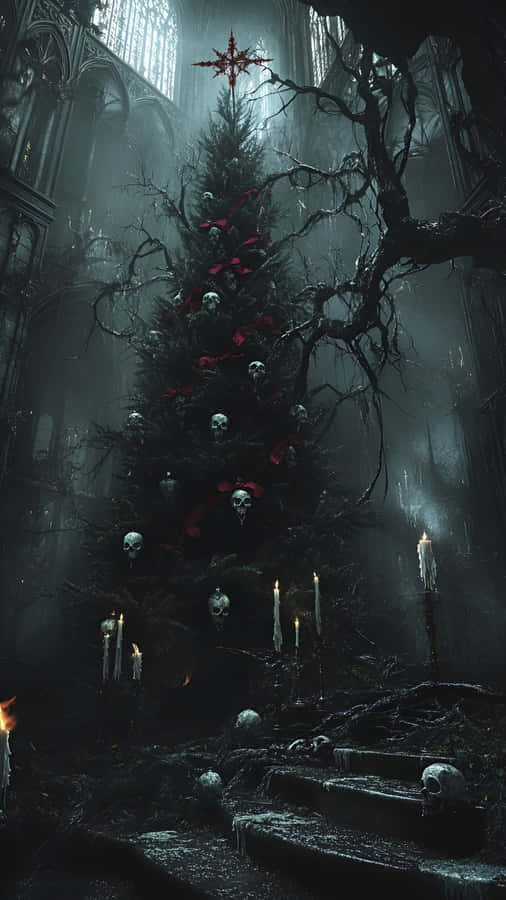 Haunted Christmas Tree Wallpaper