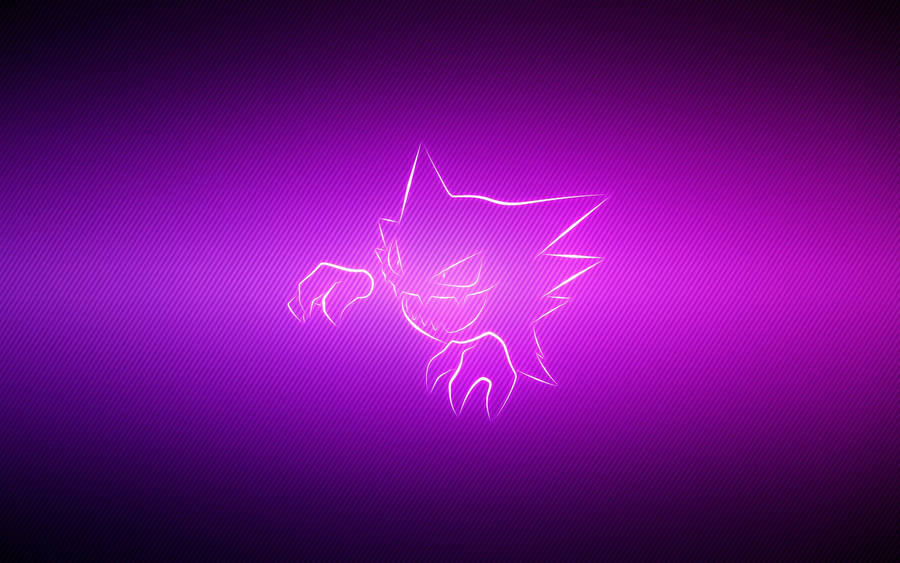 Haunter Pokemon In A Mysterious, Purple Haze Wallpaper