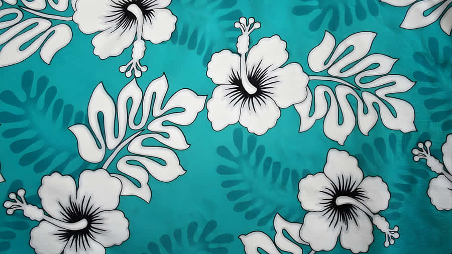 Hawaiian Floral Pattern Wallpaper