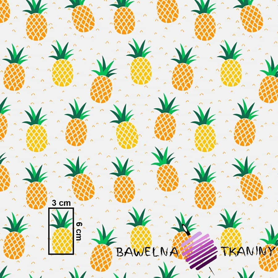 Hawaiian Tropical Cute Pineapple Wallpaper