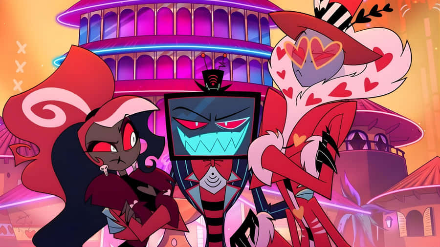 Hazbin Hotel Characters Vox Style Wallpaper