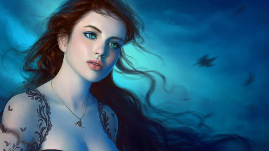 Hd Girl Fantasy Art Wallpaper