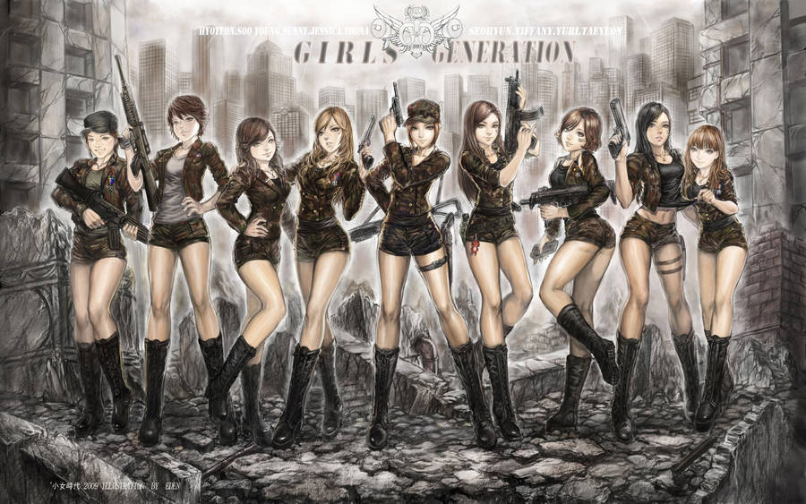 Hd Girls' Generation Drawing Wallpaper