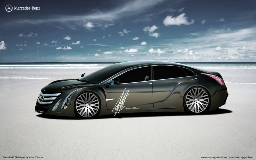 Hd Mercedes Benz Futuristic Concept Art Wallpaper