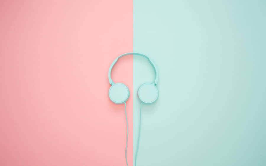 Headphone In Pastel Blue Aesthetic Tumblr Wallpaper