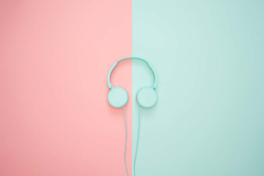 Headphone Pastel Pink Aesthetic Computer Wallpaper