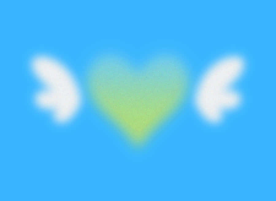 Heart Aura Blurry Background Wallpaper