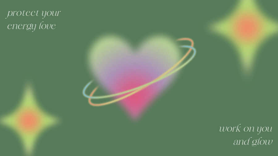 Heart Aura Energy Love Glow Wallpaper