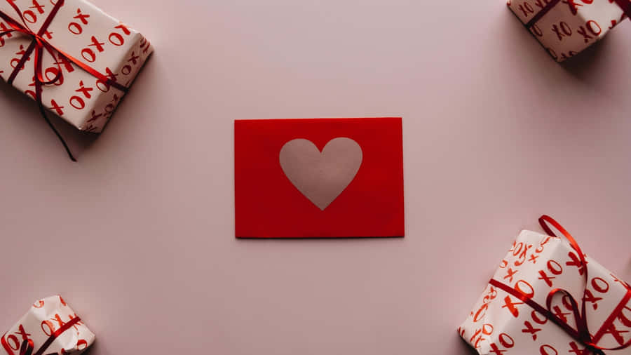 Heart Cutout Love Letter Wallpaper