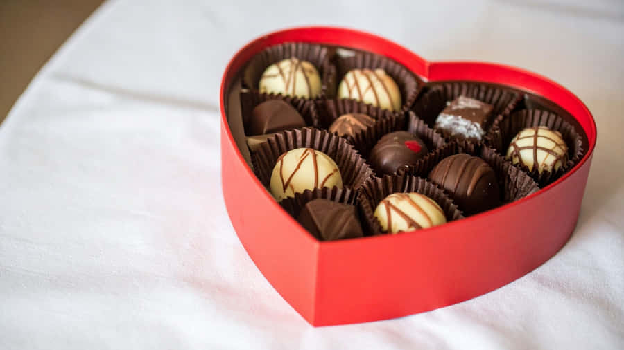 Heart Shaped Chocolate Box Wallpaper