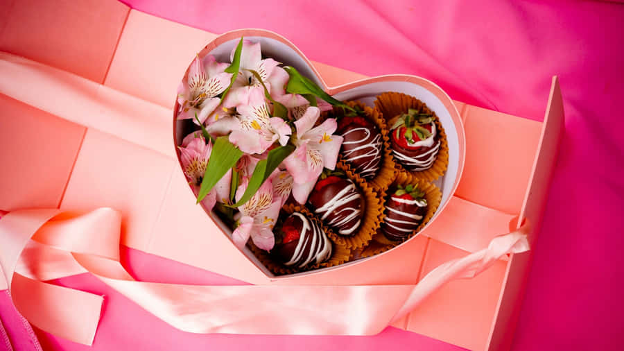 Heart Shaped Chocolate Box Wallpaper
