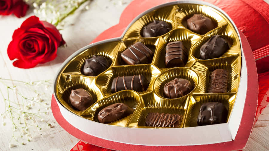 Heart Shaped Chocolate Box Wallpaper