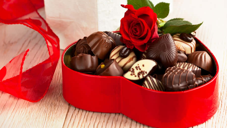 Heart Shaped Chocolate Box Wallpaper