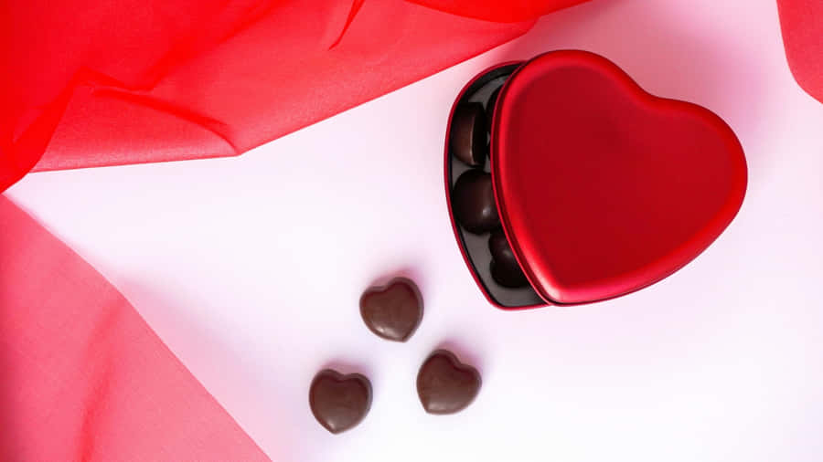 Heart Shaped Chocolate Box Wallpaper