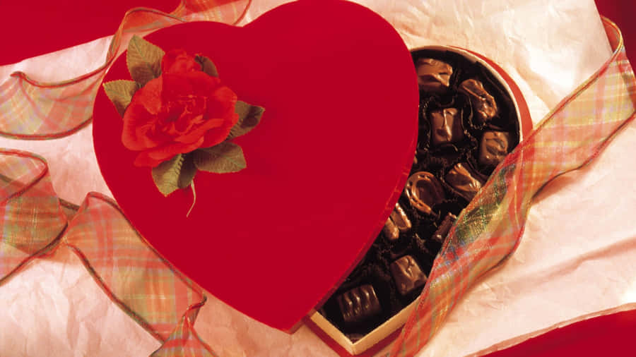 Heart Shaped Chocolate Box Wallpaper