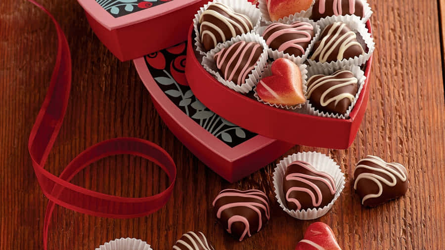 Heart Shaped Chocolate Box Wallpaper