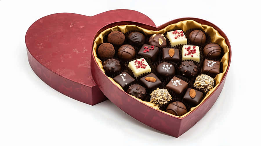 Heart Shaped Chocolate Box Wallpaper
