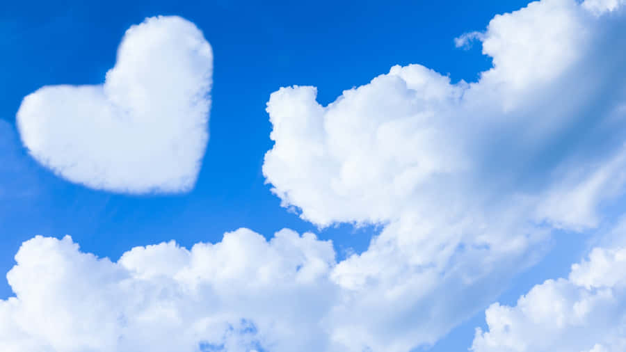 Heart Shaped Clouds Wallpaper