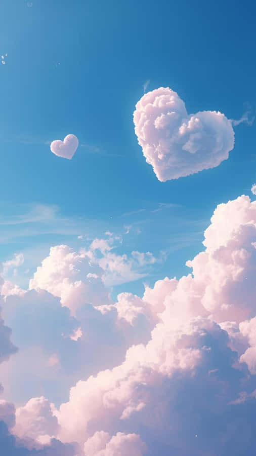 Heart Shaped Clouds Wallpaper