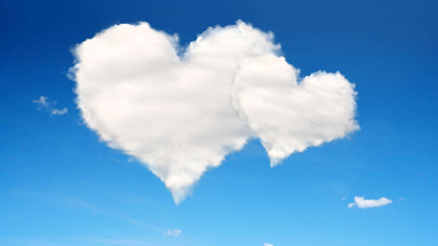 Heart Shaped Clouds Wallpaper