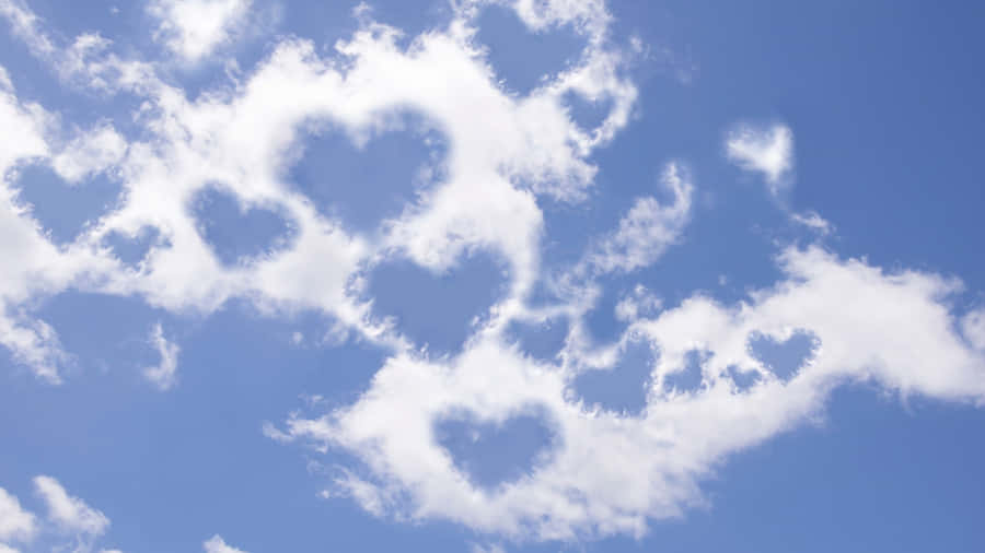 Heart Shaped Clouds Wallpaper