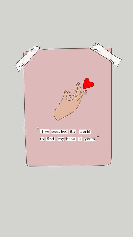 Heartin Hand Love Declaration Wallpaper