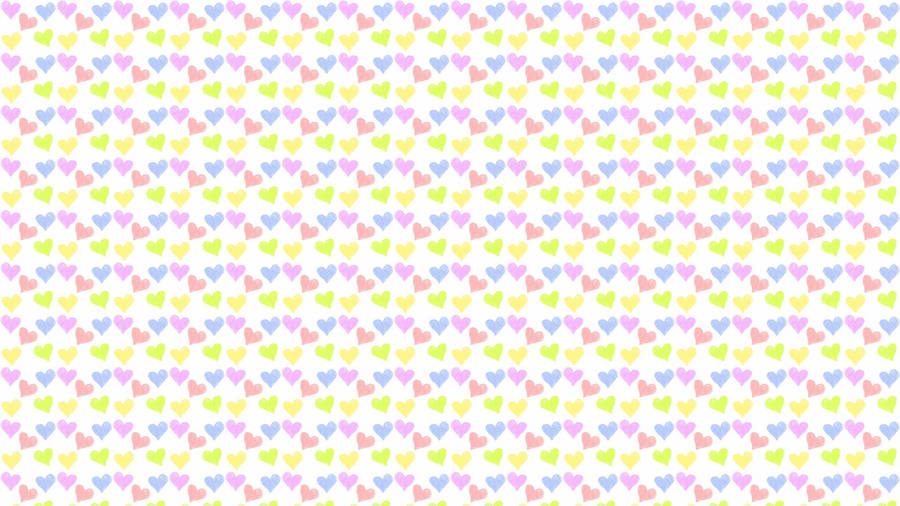 Hearts Pastel Desktop Wallpaper