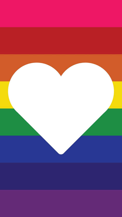 Heartwarming Lgbt Flag Rendered As A Rainbow Heart Wallpaper