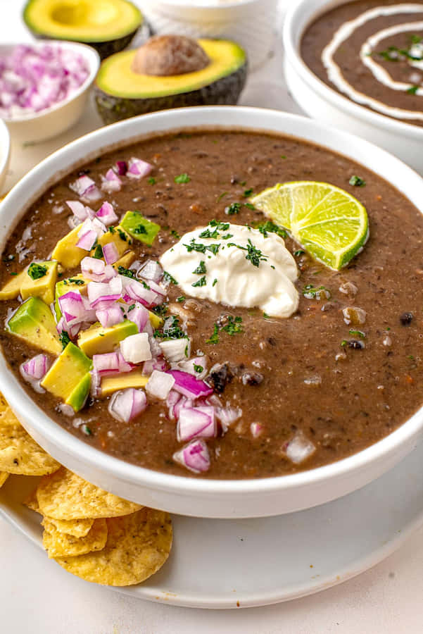 Hearty And Delicious Black Bean Soup Wallpaper