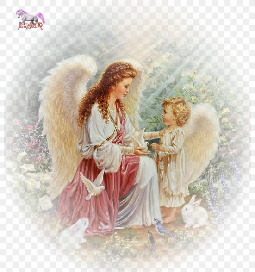 Heavenly Angels Talking With Each Other Wallpaper