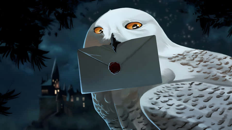 Hedwig Delivering Hogwarts Letter Wallpaper